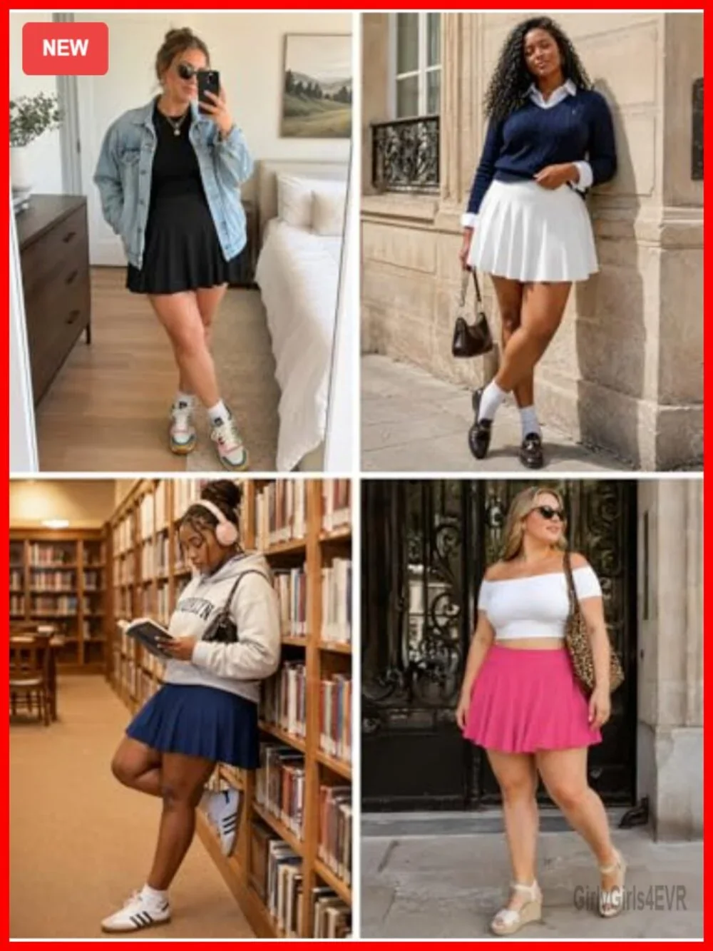 Women's Plus Size Athletic Skort with Pockets High Waisted A-Line Workout